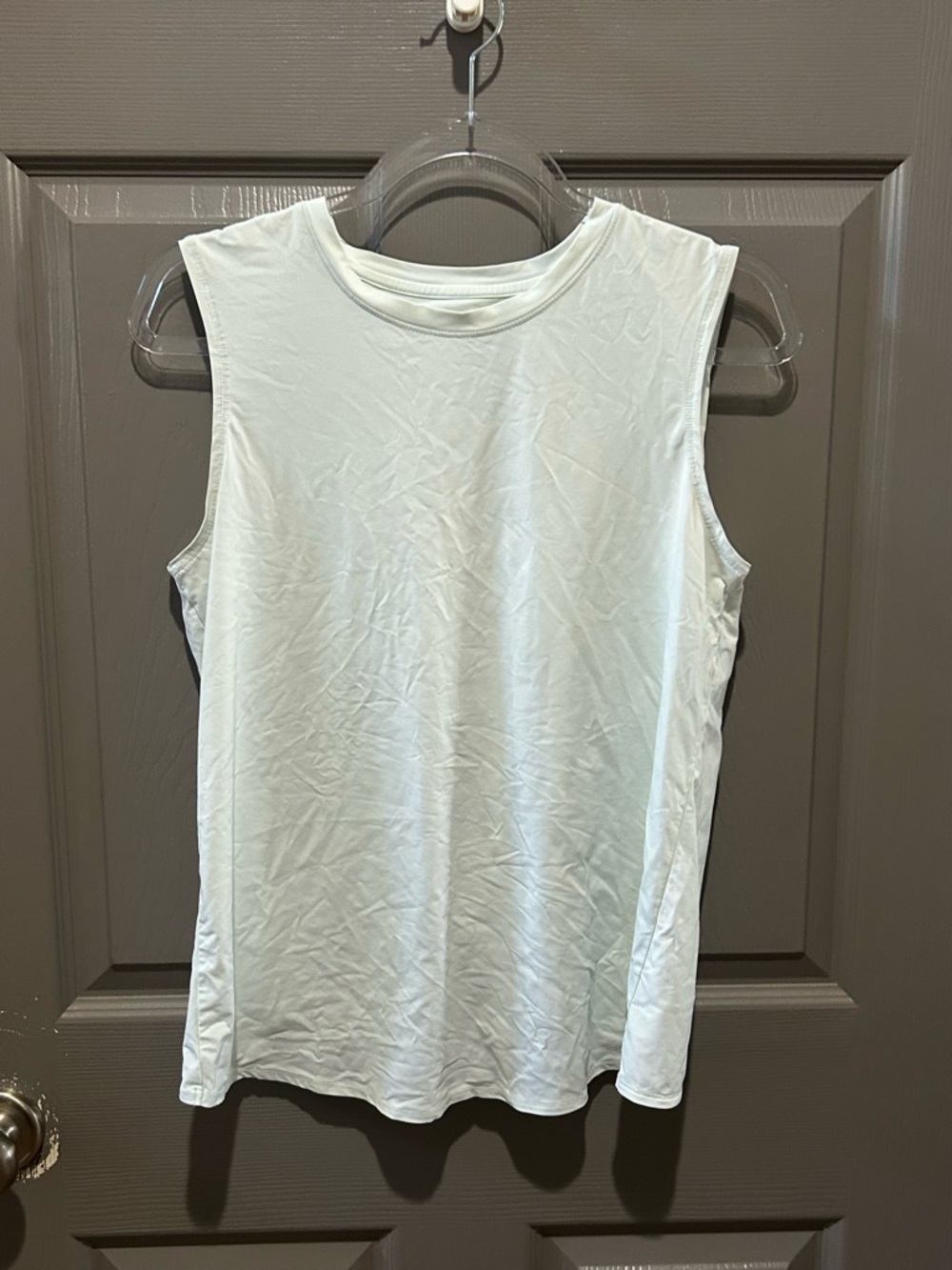 Athleta White Sleeveless Crewneck Tank